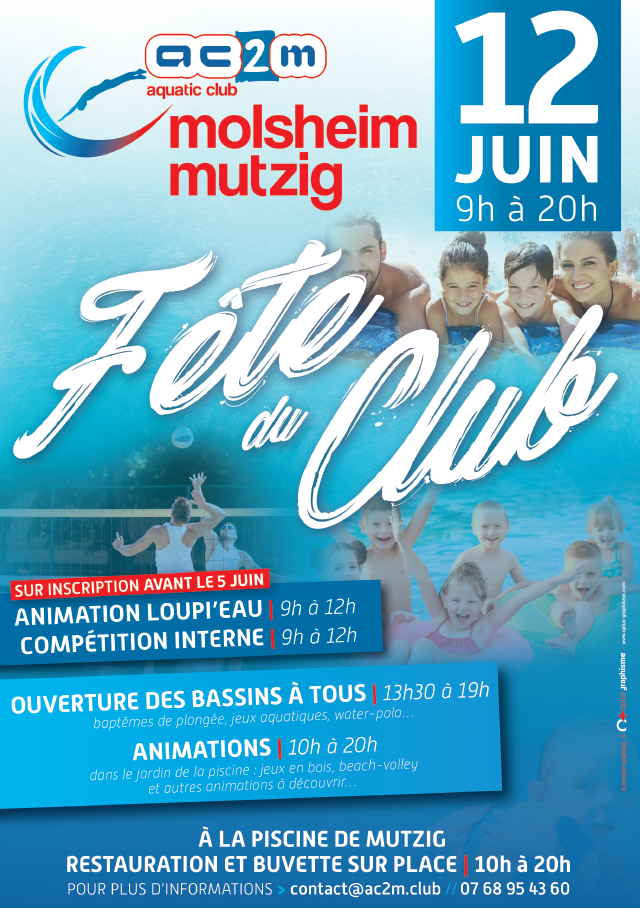 Fête du club dimanche 12 juin – inscription compétition interne