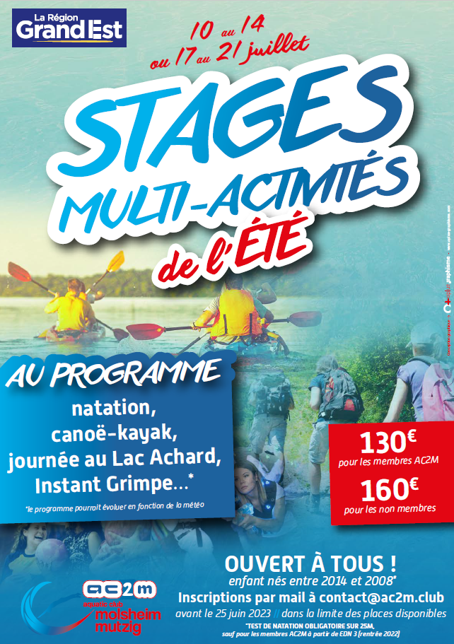 L’AC2M organise 2 stages multi-activités cet été