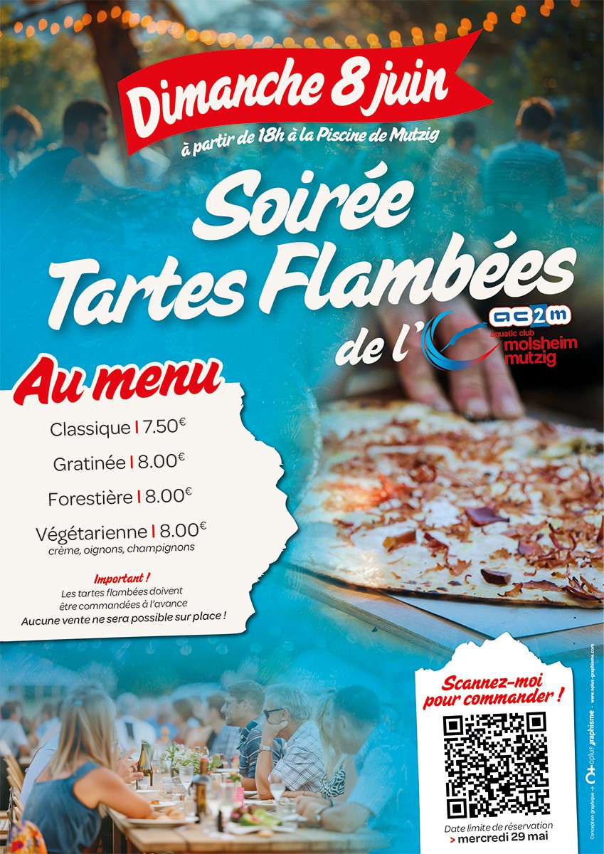 Soirée tartes flambées dimanche 8 juin à MUTZIG